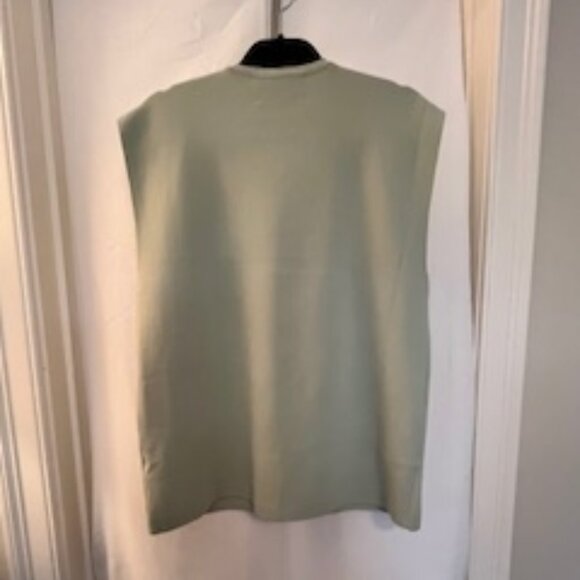 V Neck Knit Vest- Sage Green- Aleeza Small - Picture 2 of 3